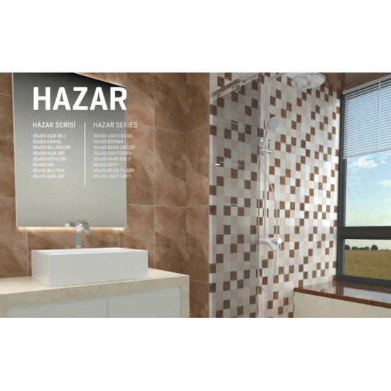 Πλακάκι Hazar Brown 30Χ60 Καφε